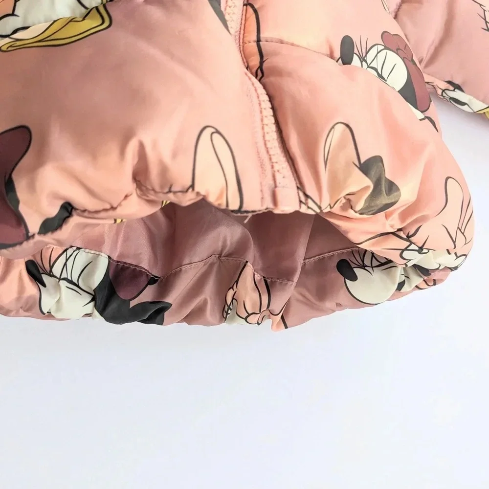 Baby Girls H&M Minnie Mouse Patterned Puffer Jacket